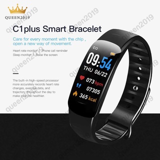 Reloj inteligente c1plus con pantalla a Color impermeable podómetro/pulsera deportiva con monitor cardiaco y presión arterial