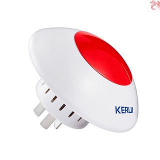 KERUI inalámbrico sonido estroboscópica sirena alarma Host Flash luz alarma Compatible con 433MHz Control remoto Sensor de puerta PIR detector sistema de alarma de seguridad del hogar