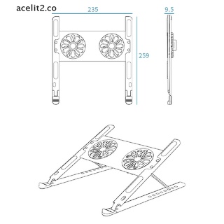 ACEL Aluminio Ajustable Portátil Soporte Tablet Ventilador De Refrigeración Base CO