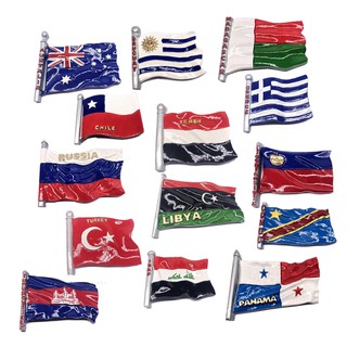 PANAMA Imán para nevera de resina bandera nacional en todo el mundo Laos panamá rusia Uruguay turquía bandera refrigerador pegatinas decoración