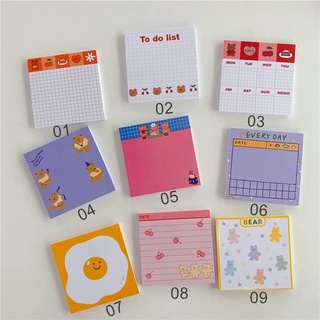 gowell1 papeleria regalo memo pad suministros escolares bloc de notas notas adhesivas suministros de oficina corea papel lindo mensaje para estudiantes almohadillas de escritura oso planificador (2)