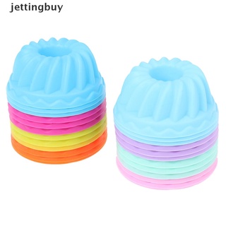 [Jettingbuy] 12 pzs/juego de moldes de silicón para pudín/cupcakes/molde de Donut para hornear