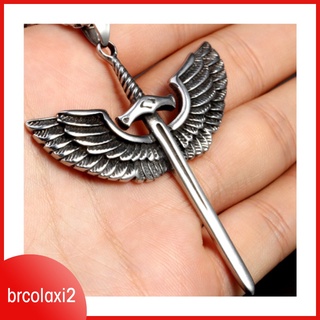 Brcolaxi2 collar De cadena con colgante De alas De acero inoxidable para mujer