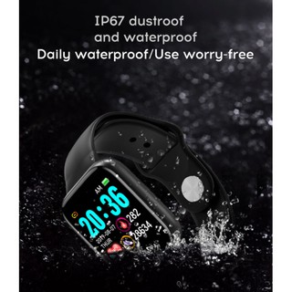 Reloj Inteligente Chengaii.Br1.44 pulgadas 128x128 resolución Fitpro Y68 D20 reloj Inteligente Bluetooth/Rastreador De Fitness Monitor De frecuencia cardiaca a prueba De agua reloj Inteligente De pulsera Para Ios y Android (8)
