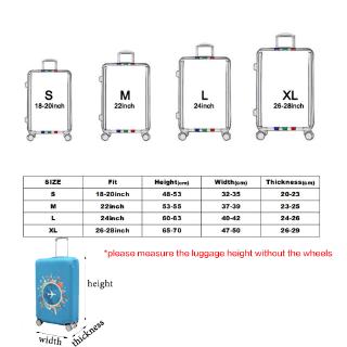 Protector de equipaje elástico cubierta de equipaje maleta antiarañazos a prueba de polvo 18-28 pulgadas engrosamiento cubiertas (9)