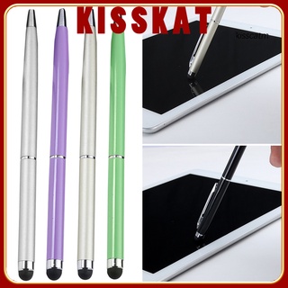 kiss-pb universal metal smart phone tablet dual-nib pantalla táctil stylus con lápiz de escritura