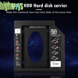 Portátil HDD Caddy pulgadas mm SATA SSD 2o disco duro CD DVD-ROM caso