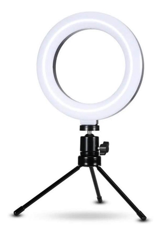 Anillo de luz Led Iluminador con tripié Usb de 16cm o 6 pulgadas Videos y Fotos