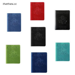tha portátil de viaje pasaporte titular de cuero pu cubierta de la tarjeta caso protector