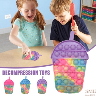 Juguete Colorido De silicona descompresión Push Bubble Fidget Sensory juguete rompecabezas entrenamiento Para niños adultos