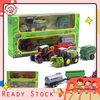 [sabaya] 2pcs 1/42 tractor fundido a presión cosechador de vehículos de granja modelo de coche niños juguete regalo de navidad