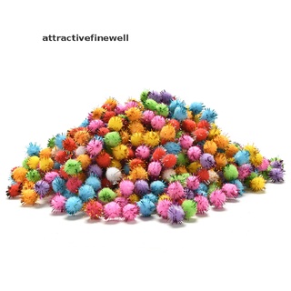 [attractivefinewell] 1000 piezas de 10 mm de color mixto esponjoso diy suave pom poms para niños manualidades en forma redonda (8)