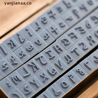 yan 28/70pcs diy número alfabeto combinación letra sello diario vintage regalo de madera. (5)