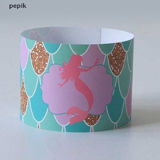 [pepik] copa de decoración de fiesta de sirena para bebé, ducha, botella de sirena, pegatina [pepik]