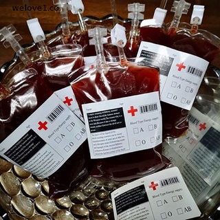welo 350ml transparente pvc reutilizable sangre energía bebida bolsa de halloween vampiro bolsa co