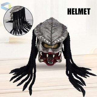 Predator casco para Motocicleta/de Látex/cuello completo/diadema/Halloween/disfraz de Halloween