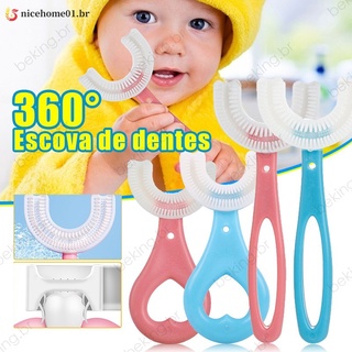 Cepillo De dientes De silicona en forma De U con Cerdas suaves/en forma De Boca Para bebés De 2-3-6-12 años