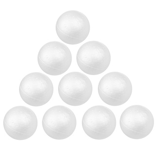 [NANA] 10 bolas de espuma de poliestireno redondas, color blanco, 100 mm, esfera de modelado de espuma de poliestireno