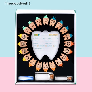 Finegoodwell1 caja Organizadora De dientes De leche De madera Para almacenamiento De dientes/recuerdo
