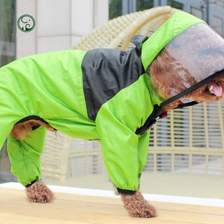 Impermeable Transparente Cachorro Mascota Perro De Cuero Sintético Chaqueta Para Lluvia (4)