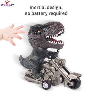 worlday Inércia Tyrannosaurus Rex brinquedo carro simulação motocicleta Triângulo dragão modelo carro carro de brinquedo infantil moto brinquedo de menino worlday