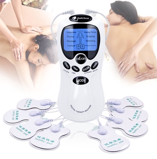 Salorie English keys Care eléctrico Tens acupuntura masajeador de cuerpo completo máquina de terapia Digital +8 almohadillas para cuello trasero (5)