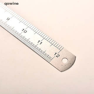 qowine regla de metal inoxidable de 30 cm regla métrica precisión herramienta de medición de doble cara 3cc co