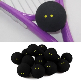 BANGQIN Black Squash Ball Racquet Sports Low Speed Ball Two-Yellow Dots Rubber Balls Training Tool Double Yellow Dot Professional for Player Squash Rackets Training Squash Ball/Multicolor (7)