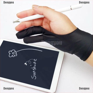 <dengyou> 2 guantes antiincrustantes de dedo para artista dibujo y bolígrafo tableta gráfica almohadilla