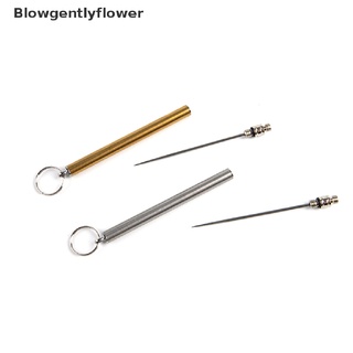 blowgentlyflower - palillos de dientes de aleación de titanio reutilizables, impermeables, acero inoxidable, bgf