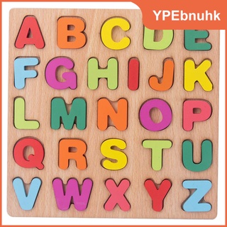 rompecabezas de madera abc alfabeto rompecabezas educativo desarrollo actividad sensorial juguetes