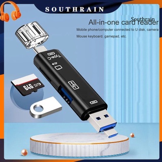 Southrain lector de tarjetas USB multifunción ABS Mini transmisor de datos para tarjeta TF