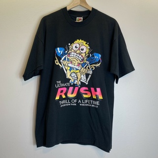 Vintage Ultimate Rush Emoción De Una Vida Wisconsin Dells Camiseta Negro Sz Xl