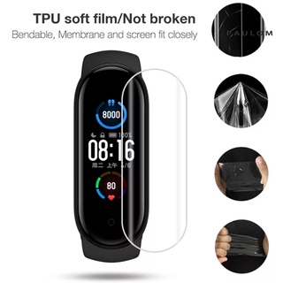[Paulom] 3 piezas de película protectora de reloj de alta sensibilidad de pantalla cómoda táctil transparente autoadhesión reloj Protector de pantalla para Xiaomi Mi Band 4/5/6 (4)