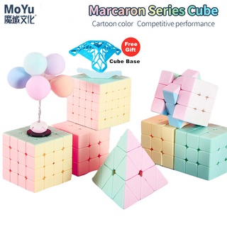 Macarons 2x2 3x3 4x4 5x5 pirámide Rubiks cubo mágico cubo de velocidad rubik cubo adhesivo Neo profesional rompecabezas juguete