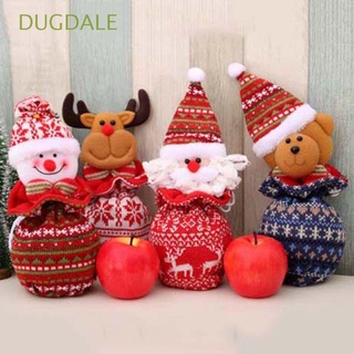 dugdale portátil candy bag fiesta navidad decoración cordón bolsa festival adorno santa claus muñeco de nieve de dibujos animados de navidad bolsa de regalo