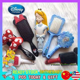 Disney Frozen Peine 3D Mickey Minnie Elsa Antiestático Cojín De Aire Cuidado Del Cabello Cepillos Bebé Niñas Vestir Maquillaje Juguete (1)