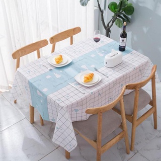 ❥Qh❀Moderno minimalista mantel de mesa, impermeable Anti-quemaduras a prueba de aceite impreso a cuadros Rectangular alfombra de mesa