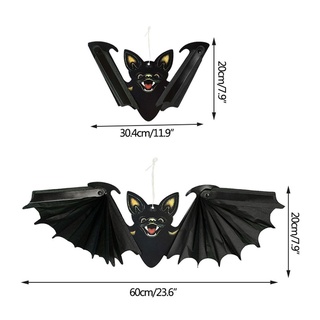 suer vivid paper bats fiesta colgante adorno halloween decoración festival decoración plegable hogar murciélago colgante (2)
