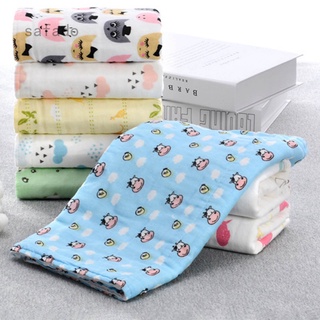 Safado Color inferior 6 capas toalla de bebé de algodón toalla cara 25*50 impreso lavable gasa pequeño cuadrado