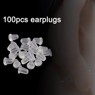 [0824] 100 unids/lote de goma en forma de bala pendientes traseros tapón de oreja pendientes tapa