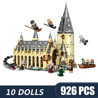 926PCS Pequeños Bloques De Construcción Compatibles Lego Harry Potter Hogwarts Gran Salón Ladrillos Conjuntos De Juguetes Para Niñas Niños Niño