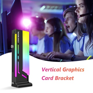 Yunl Coolmoon CM-GH2 Vertical GPU Support Bracket Colorful 5V A-RGB Bracket Computer Graphics Video Card Stand GPU Holder
