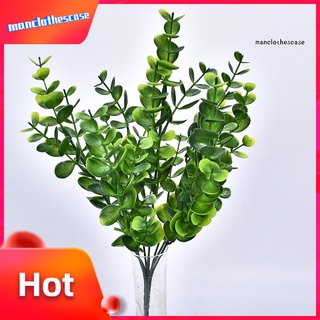 mcc 1pc artificial eucalyptus globulus hojas verde planta hogar oficina jardín decoración