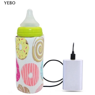 [YEBO] portátil calentador de botella calentador de viaje bebé niños leche agua usb cubierta bolsa suave