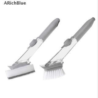Arichblue 2 en 1 cepillo De cocina largo con cepillo De Esponja extraíble De Esponja que se puede desvanecer Compras