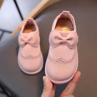 Zapatos de niñas zapatos sólidos de fondo suave niñas pequeños zapatos de cuero (1)