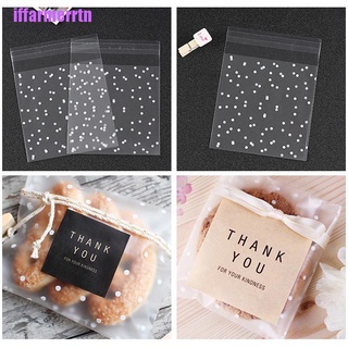 [iffarmerrtn]100pcs/set Gift Biscuits bag Packaging Bread Baking candy Cookies Package bag (1)