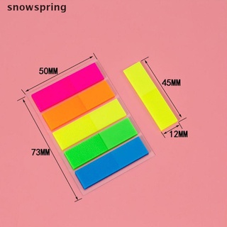 snowspring 100 hojas de papel fluorescente autoadhesivo bloc de notas adhesivas co