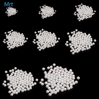 mrt 100 pzs perlas de resina de imitación redondas perlas de imitación marfil 4-16mm